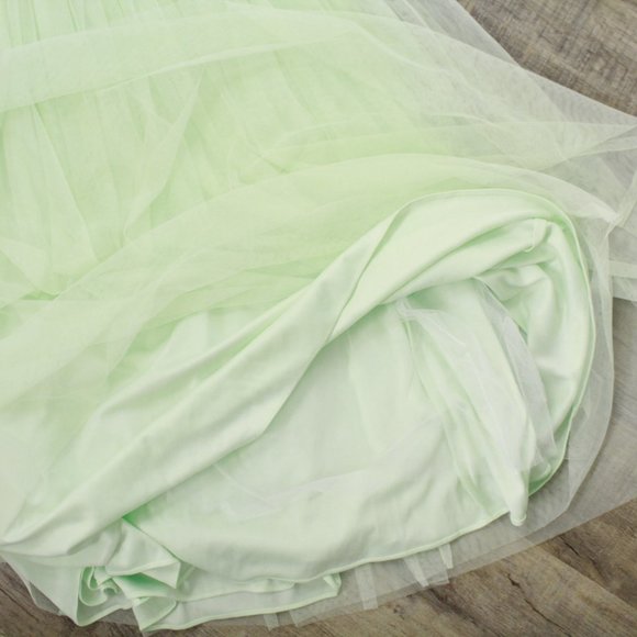 Anthro BHLDN Lena Tulle Skirt Pistachio - Picture 13 of 15